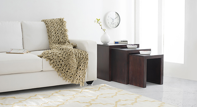 Xeliot Nested Stools Mahogany